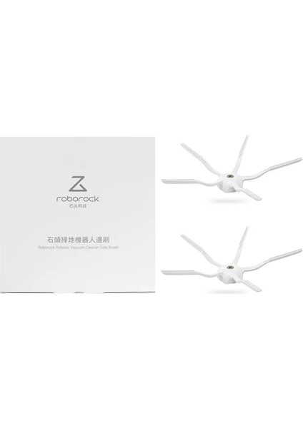 Xiaomi Roborock S7/s6/s5 Yan Köşe Fırçası 2'li Set Beyaz