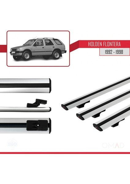 Holden Frontera 1992-1998 Arası ile Uyumlu Basıc Model Ara Atkı Tavan Barı Gri 3 Adet modelleri