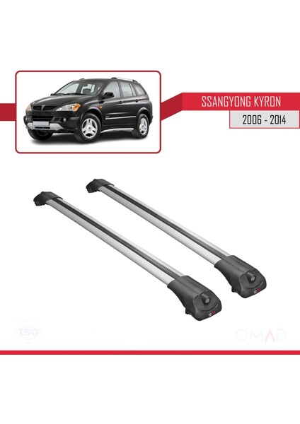 Ssangyong Kyron 2006-2014 Arası ile Uyumlu Ace-1 Ara Atkı Tavan Barı Gri