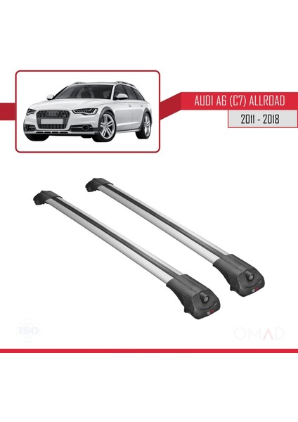Audi A6 Allroad (C7) 2011-2018 Arası ile Uyumlu Ace-1 Ara Atkı Tavan Barı Gri modelleri