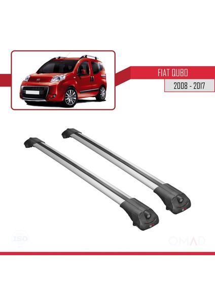 Fiat Qubo 2008-2017 Arası ile Uyumlu Ace-1 Ara Atkı Tavan Barı Gri modelleri