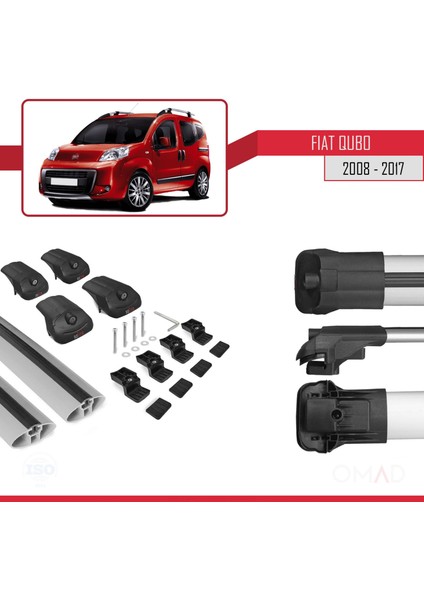 Fiat Qubo 2008-2017 Arası ile Uyumlu Ace-1 Ara Atkı Tavan Barı Gri indirimleri