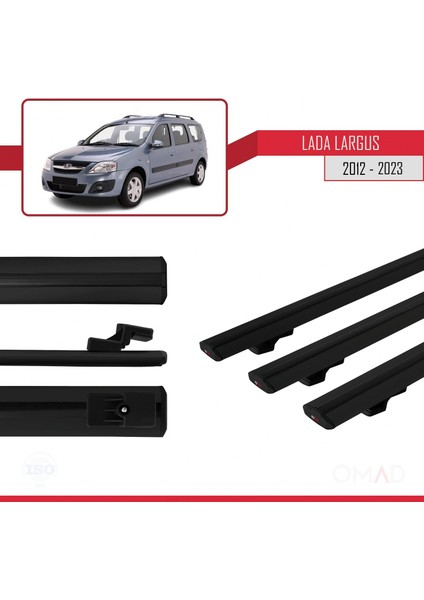 Lada Largus 2012 ve Sonrası ile Uyumlu Basıc Model Ara Atkı Tavan Barı Siyah 3 Adet modelleri