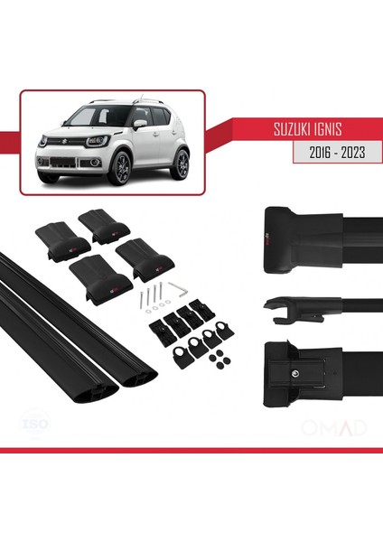 Suzuki Ignıs 2016 ve Sonrası ile Uyumlu Fly Model Ara Atkı Tavan Barı Siyah