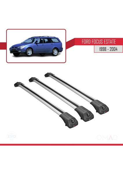 Ford Focus Estate C170 1998-2004 Arası ile Uyumlu Ace-1 Ara Atkı Tavan Barı Gri 3 Adet Bar modelleri