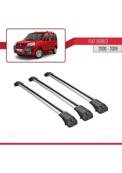 Fiat Doblo 2000-2009 Arası ile Uyumlu Ace-1 Ara Atkı Tavan Barı Gri 3 Adet Bar modelleri