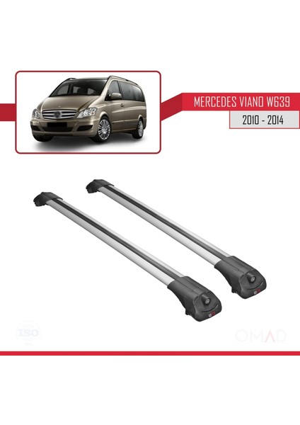 Mercedes Viano 2010-2014 Arası ile Uyumlu Ace-1 Ara Atkı Tavan Barı Gri modelleri