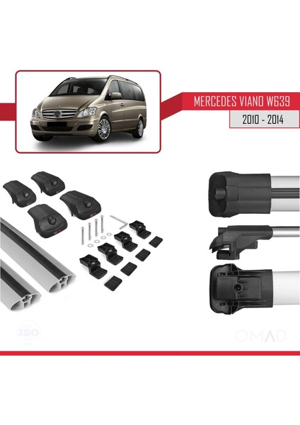 Mercedes Viano 2010-2014 Arası ile Uyumlu Ace-1 Ara Atkı Tavan Barı Gri indirimleri