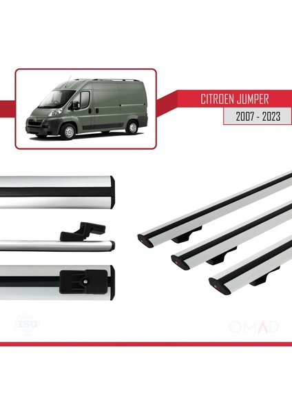 Citroen Jumper 2007 ve Sonrası ile Uyumlu Basıc Model Ara Atkı Tavan Barı Gri 3 Adet modelleri