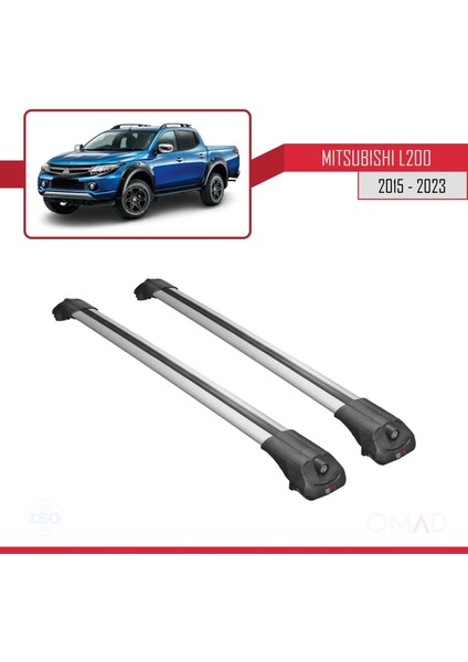 Mitsubishi L200 2015 ve Sonrası ile Uyumlu Ace-1 Ara Atkı Tavan Barı Gri modelleri