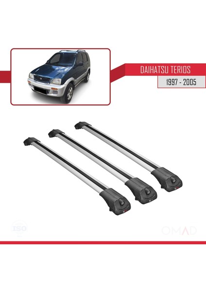 Daihatsu Terios 1997-2005 Arası ile Uyumlu Ace-1 Ara Atkı Tavan Barı Gri 3 Adet Bar modelleri