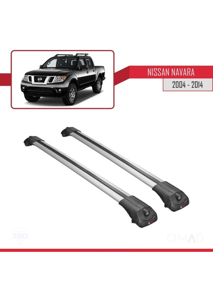 Nissan Navara 2004-2014 Arası ile Uyumlu Ace-1 Ara Atkı Tavan Barı Gri modelleri