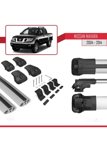 Nissan Navara 2004-2014 Arası ile Uyumlu Ace-1 Ara Atkı Tavan Barı Gri indirimleri