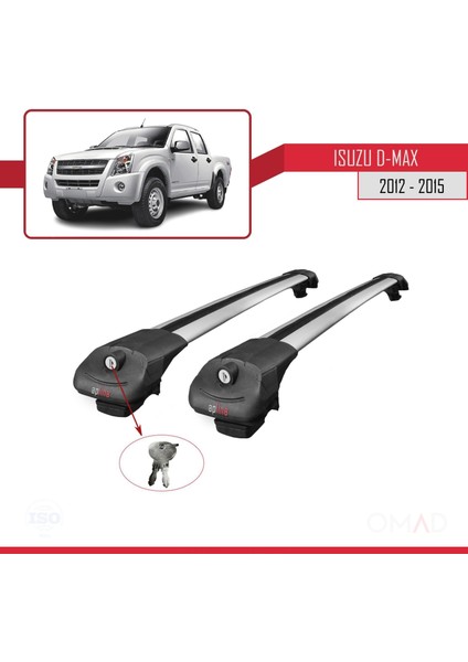 Isuzu D-Max 2012-2015 Arası ile Uyumlu Ace-1 Ara Atkı Tavan Barı Gri fırsatları