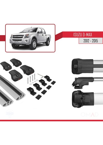 Isuzu D-Max 2012-2015 Arası ile Uyumlu Ace-1 Ara Atkı Tavan Barı Gri indirimleri