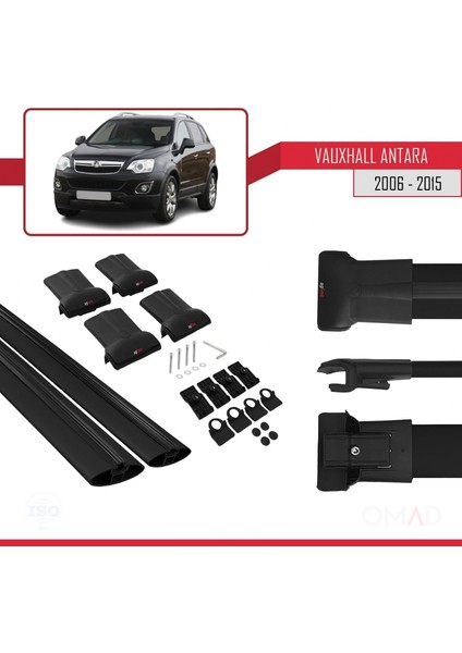 Vauxhall Antara 2006-2015 Arası ile Uyumlu Fly Model Ara Atkı Tavan Barı Siyah indirimleri
