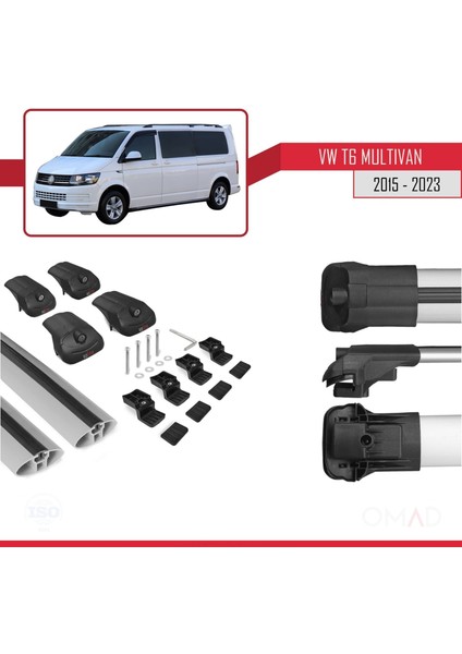 Volkswagen Multivan (T6) 2015 ve Sonrası ile Uyumlu Ace-1 Ara Atkı Tavan Barı Gri indirimleri