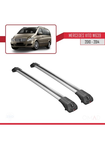 Mercedes Vito (W639) 2010-2014 Arası ile Uyumlu Ace-1 Ara Atkı Tavan Barı Gri modelleri