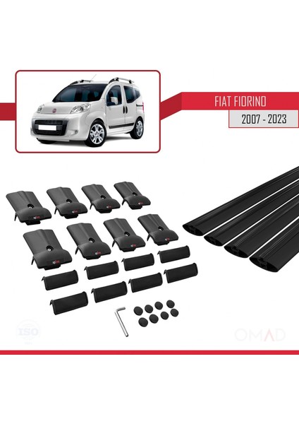 Fiat Fiorino 2007 ve Sonrası ile Uyumlu Fly Model Ara Atkı Tavan Barı Siyah 4 Adet Bar indirimleri