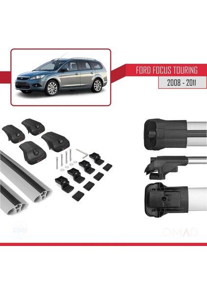 Ford Focus Tourıng 2008-2011 Arası ile Uyumlu Ace-1 Ara Atkı Tavan Barı Gri indirimleri
