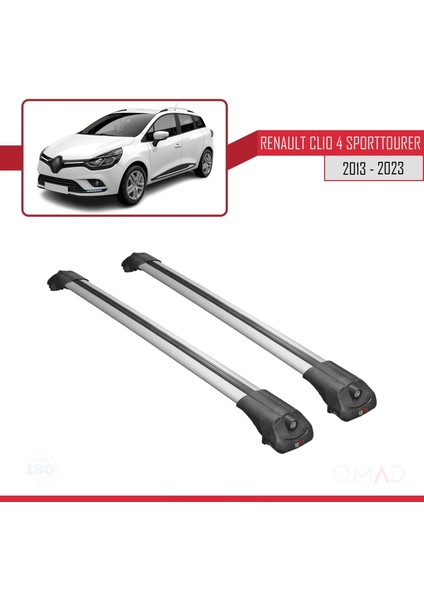 Renault Clio Sport Tourer 2013 ve Sonrası ile Uyumlu Ace-1 Ara Atkı Tavan Barı Gri modelleri