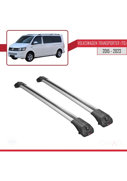 Volkswagen Transporter (T6) 2015 ve Sonrası ile Uyumlu Ace-1 Ara Atkı Tavan Barı Gri