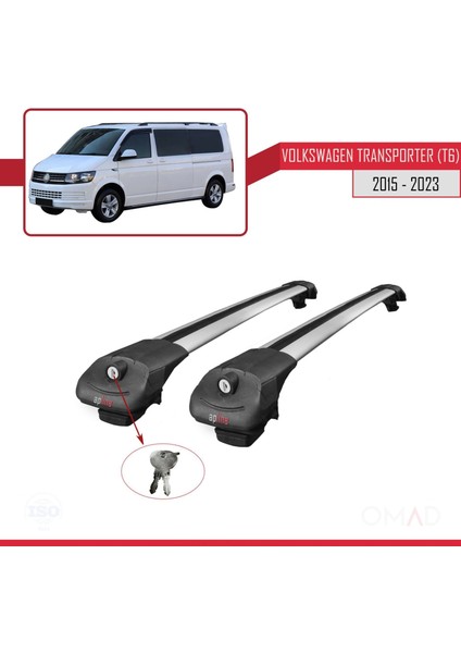 Volkswagen Transporter (T6) 2015 ve Sonrası ile Uyumlu Ace-1 Ara Atkı Tavan Barı Gri