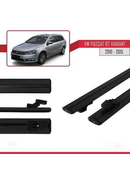 Volkswagen Passat (B7) Varıant 2010-2015 Arası ile Uyumlu Basıc Model Ara Atkı Tavan Barı Siyah modelleri
