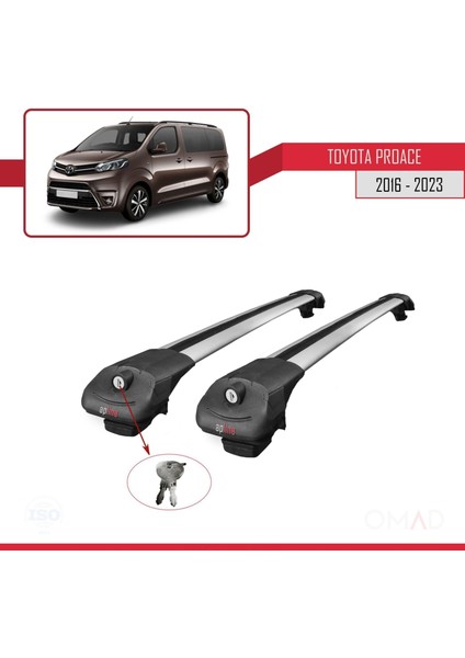 Toyota Proace 2016 ve Sonrası ile Uyumlu Ace-1 Ara Atkı Tavan Barı Gri