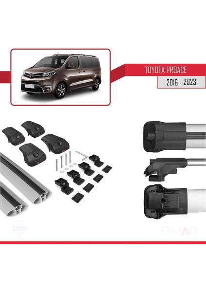 Toyota Proace 2016 ve Sonrası ile Uyumlu Ace-1 Ara Atkı Tavan Barı Gri