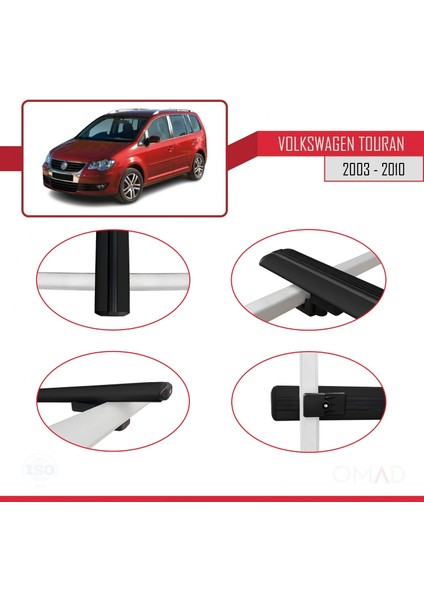 Volkswagen Touran 2003-2010 Arası ile Uyumlu Basıc Model Ara Atkı Tavan Barı Siyah fırsatları