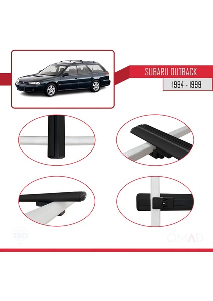 Subaru Outback 1994-1999 Arası ile Uyumlu Basıc Model Ara Atkı Tavan Barı Siyah