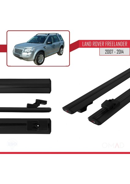 Land Rover Freelander 2007-2014 Arası ile Uyumlu Basıc Model Ara Atkı Tavan Barı Siyah modelleri