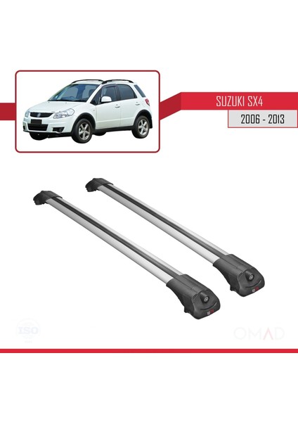 Suzuki Sx4 2006-2013 Arası ile Uyumlu Ace-1 Ara Atkı Tavan Barı Gri