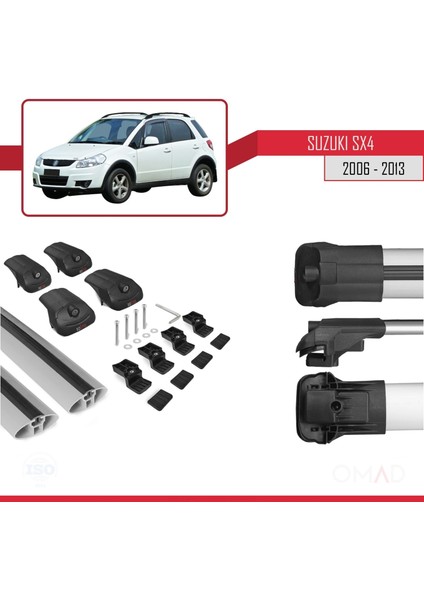 Suzuki Sx4 2006-2013 Arası ile Uyumlu Ace-1 Ara Atkı Tavan Barı Gri