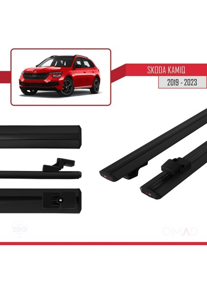 Skoda Kamiq 2019 ve Sonrası ile Uyumlu Basıc Model Ara Atkı Tavan Barı Siyah