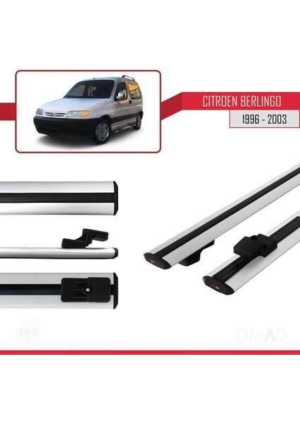 Citroen Berlingo 1996-2003 Arası ile Uyumlu Basıc Model Ara Atkı Tavan Barı Gri