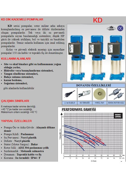 Bestpump 3 HP-380V-7 Kademeli Dikey Milli Santrifüj Su Pompa