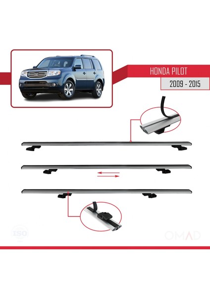 Honda Pilot 2009-2015 Arası ile Uyumlu Basıc Model Ara Atkı Tavan Barı Gri indirimleri