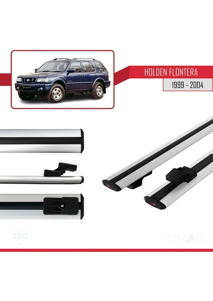 Holden Frontera 1999-2004 Arası ile Uyumlu Basıc Model Ara Atkı Tavan Barı Gri