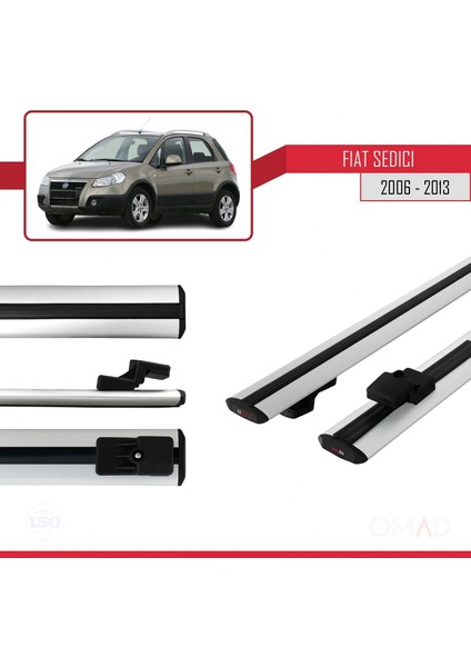 Fiat Sedici 2006-2013 Arası ile Uyumlu Basıc Model Ara Atkı Tavan Barı Gri