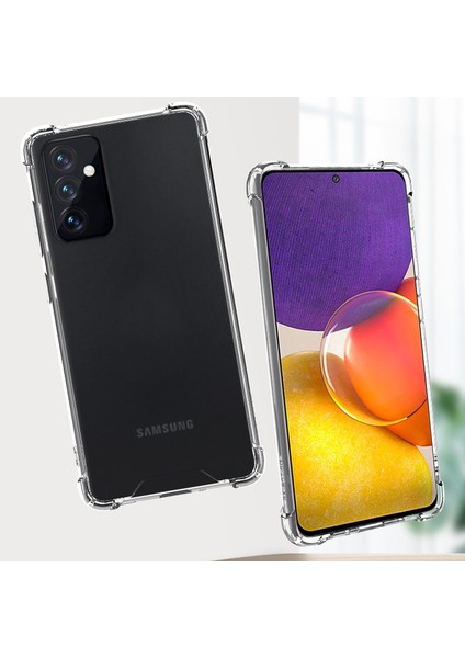 Samsung Galaxy A54 Antişok Şeffaf Darbe Emici Kenar Çıkıntılı Silikon Kapak