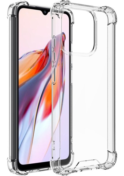 Xiaomi Redmi 12C Antişok Şeffaf Darbe Emici Kenar Çıkıntılı Silikon Kapak