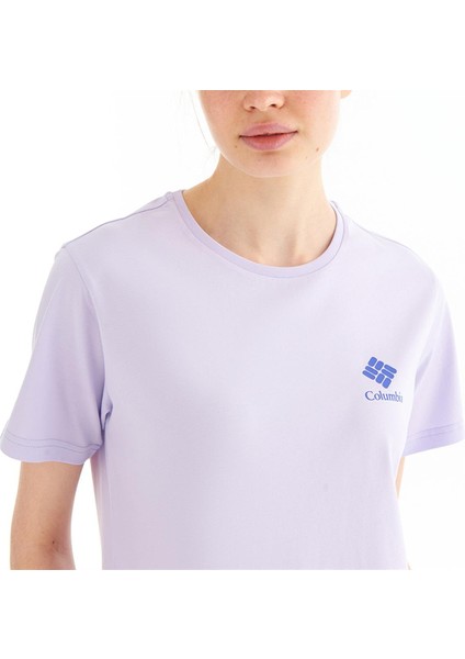 Csc W Stacked Mini Gem Logo Lila T-Shirt