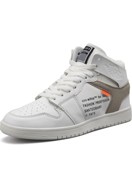 Erkekler ve Kadınlar Için Moda Basketbol Ayakkabıları Açık Sneakers Rahat ve Nefes Basketbol Rahat Spor Botları - Beyaz (Yurt Dışından)