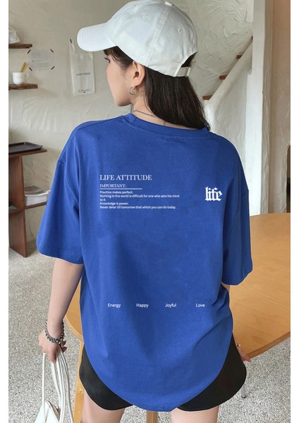 Unisex Life Baskılı T-Shirt