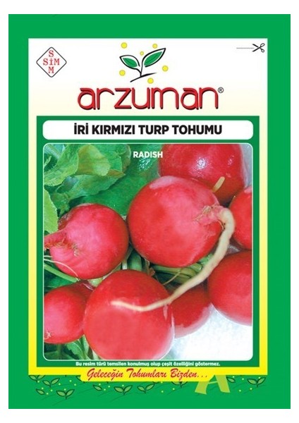 Iri Kırmızı Sebze Turp Tohumu