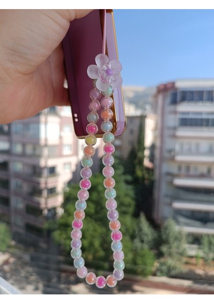 Renkli Boncuklu Telefon Charmı,telefon Bileklik Aksesuarı ve Hediye Kutulu(Kılıfsız) fırsatları