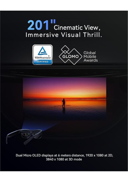 Rayneo Xr Gözlükler Tcl Nxwear S - 201 Inç 1080P fırsatları
