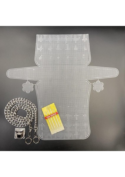 Lina Tuhafiye Büyük Plastik Kanvas Çanta Seti